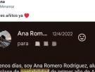 Recupera el correo que le mandó a su profesora para preguntar por la nota: la respuesta es histórica